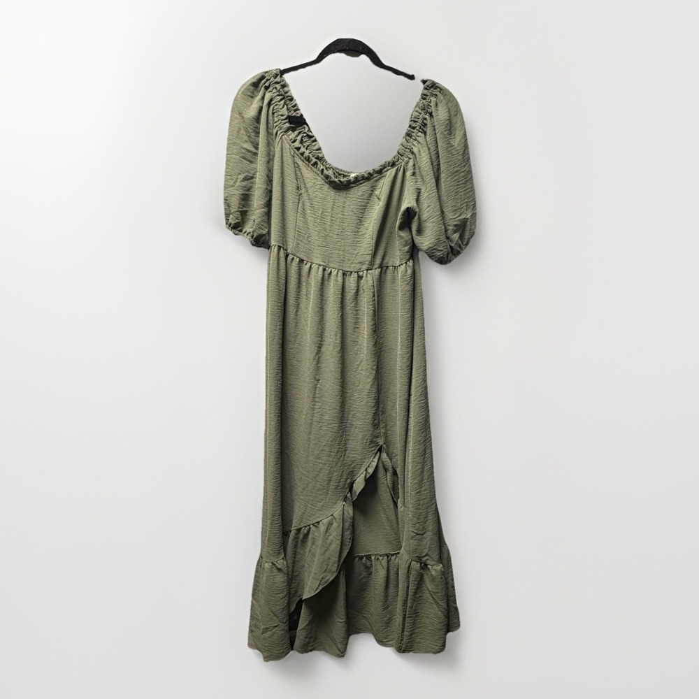 Just Found Smocked Puff-Sleeve Maxi Dress XL Cottagecore Coquette Milkmaid